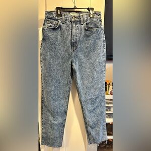 NWT NWT American Apparel the High-Waist Jean Frayed Hem